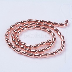 Electroplate Non-magnetic Synthetic Hematite Beads Strands&nbsp;G-F553-03D-RG
