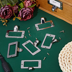 25Pcs Rectangle Zinc Alloy Label Frame Card Holder&nbsp;AJEW-FH0008-75B