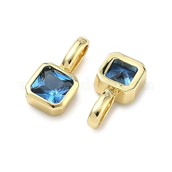 Brass Micro Pave Cubic Zirconia Charms&nbsp;KK-G555-21G-12
