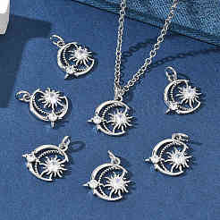 SHEGRACE Valentine's Day Brass Clear Cubic Zirconia Pendants&nbsp;XGRQ3K225-536P