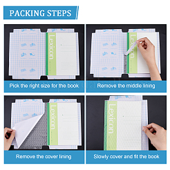 18Pcs 3 Style Plastic Self Adhesive Book Wrap&nbsp;AJEW-BC0003-08