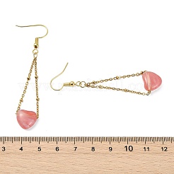 Valentine's Day Heart Mixed Stone Dangle Earrings&nbsp;EJEW-JE07062