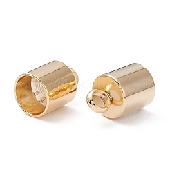 201ステンレススチールコードエンド  エンドキャップ  コラム  24KGP本金メッキ  10.5x7mm  穴：2mm  内径：6mm&nbsp;X-STAS-H410-20G-E