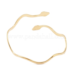 304 Stainless Steel Wavy Open Cuff Bangles&nbsp;BJEW-G699-01G
