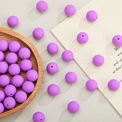 20Pcs Round Silicone Focal Beads&nbsp;SIL-SZ0003-20A