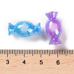 メッキアクリルビーズ  ABカラーメッキ  キャンディ  20x9.5mm  穴：3mm  約495個/500g&nbsp;OACR-H112-01B