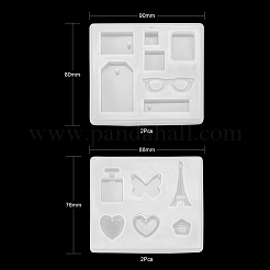 4Pcs 2 Style Pendant Silicone Molds&nbsp;DIY-LS0003-26