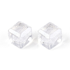 透明なアクリルビーズ  キューブ  多面カット  透明  11.5x11x11mm  穴：2mm&nbsp;TACR-T028-59B