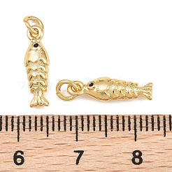 Brass Micro Pave Cubic Zirconia Charms&nbsp;KK-Q085-01A-G