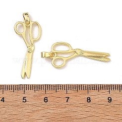 真鍮チャーム  はさみチャーム  18KGP本金メッキ  29x13x1mm  穴：3.5x2mm&nbsp;KK-L277-02G
