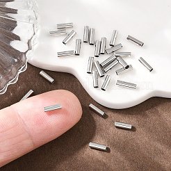 シェグレイスの真鍮製チューブビーズ  コラム  カドミウムフリー＆ニッケルフリー＆鉛フリー  プラチナメッキ  6x2mm  穴：1.5mm&nbsp;XGRPCP119-251P