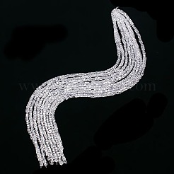 透明キューブ型クリスタルガラスビーズ連売り  多面カット  透明  2x2x2.5mm  穴：1mm  約101個/連  9インチ&nbsp;GLAA-F012-A03