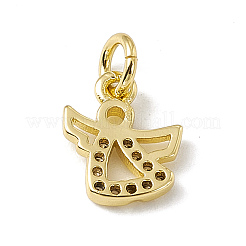 Brass Micro Pave Cubic Zirconia Charms&nbsp;ZIRC-F132-90G