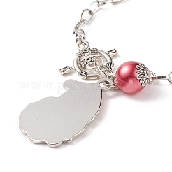 Christmas Iron Rolo Chains Charm Bracelets&nbsp;BJEW-JB03076-04