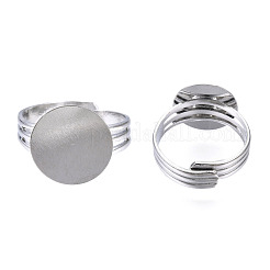 Adjustable Brass Ring Components&nbsp;MAK-Q009-11P-14mm