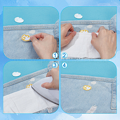 12個の翼ポリエステル刺繍縫い付け布パッチ  ミシンクラフト装飾  ミックスカラー  22.5x33.5x1.5mm&nbsp;PATC-WH0008-188