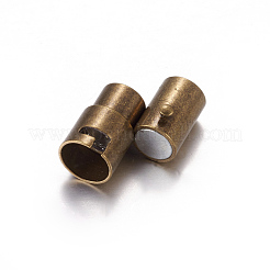 Brass Locking Tube Magnetic Clasps&nbsp;KK-MC077-AB
