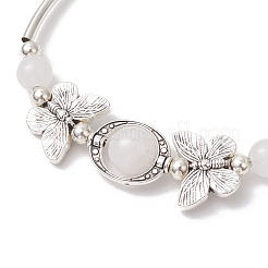 Natural White Jade Beaded Braceleys&nbsp;BJEW-JB11665-01
