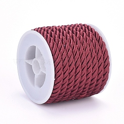 ポリエステルコード  ツイストコード  暗赤色  5mm  約4.37ヤード（4m）/ロール&nbsp;LS-OCOR-L041-5mm-27