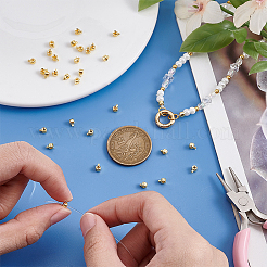100Pcs Brass Crimp Beads&nbsp;KK-BBC0026-27