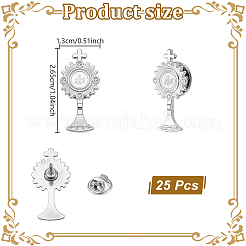 25Pcs JHS Monstrance Enamel Pins&nbsp;JEWB-UN0001-13P