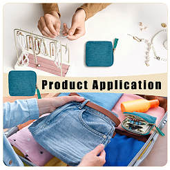Cloth Jewelry Storage Zipper Bags with Tassel for Earrings Rings Bracelets Necklaces&nbsp;AJEW-WH0596-664C
