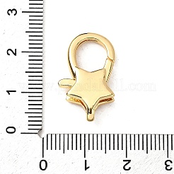 Brass Clear Cubic Zirconia Lobster Claw Clasps&nbsp;KK-Z078-49A-G