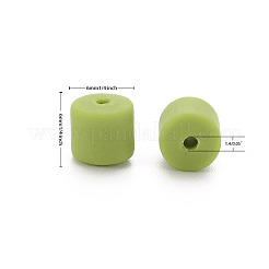 樹脂粘土ビーズ連売り  コラム  黄緑  5~7x6mm  穴：1.5~2mm  約61~69個/連  15.74インチ&nbsp;CLAY-T001-C45