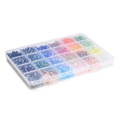 1080Pcs 24 Color Transparent Glass Bead&nbsp;GLAA-H026-01