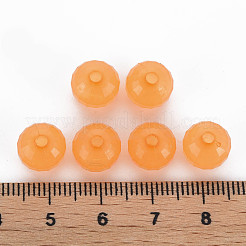 透明なアクリルビーズ  染め  多面カット  ラウンド  オレンジ  9.5x9.5mm  穴：2mm  約970個/500g&nbsp;TACR-S153-42E-02