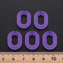 透明なアクリルコネクターリング  クイックリンクコネクター  艶消し  オーバル  紫色のメディア  19.5x15x5mm  内径：6x11mm&nbsp;MACR-S373-19B-D07