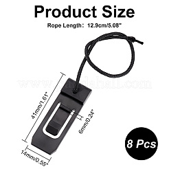 プラスチック sup スプリットサーファーパドルボードフィンクリップ  ブラック  170mm&nbsp;AJEW-WH0258-882
