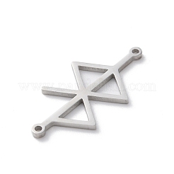 304 Stainless Steel Amulet Rune Love Peace Connector Charms&nbsp;STAS-S149-09P