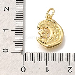 Rack Plating Brass Micro Pave Cubic Zirconia Pendants&nbsp;KK-I720-41G