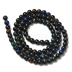 天然アズライトビーズ連売り  ラウンド  4~4.5mm  穴：0.8mm  約93個/連  15.94''（40.5センチメートル）&nbsp;G-H298-A01-01