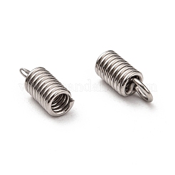 変色に強い304ステンレススチール製ターミネーター  脊髄コイル  ステンレス鋼色  10x4mm  穴：2.5mm&nbsp;X-STAS-E016-2