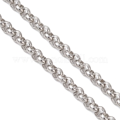 304ステンレススチールローロチェーンブレスレットの作り方  変色しない  ステンレス鋼色  6.69インチ（17cm）&nbsp;AJEW-JB01506
