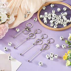DIY Stainless Steel Beadable Keychain Making Kits&nbsp;KEYC-TA0001-63