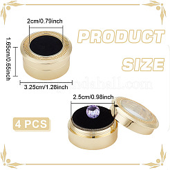 4Pcs Round Alloy Loose Diamond Storage Boxes&nbsp;CON-BC0008-09