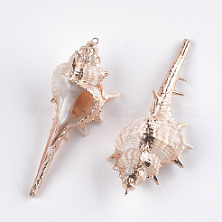 Electroplate Spiral Shell Big Pendants&nbsp;X-SSHEL-T006-16