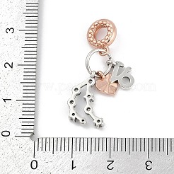 Brass Pendants with Cubic Zirconia European Beads&nbsp;LS-KK-Q015-01M