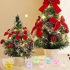 14個 7スタイル クリスマステーマ 魔法の世界 蓄光樹脂ディスプレイ装飾  暗闇で光る飾り  デスクトップの装飾  ミックスカラー  20~26x22.5~26x16~22mm  2個/スタイル&nbsp;FIND-YW0005-81