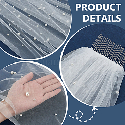 Cloth Mesh Bridal Veils&nbsp;AJEW-WH0609-439