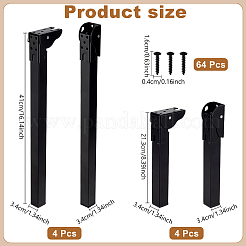 8 Bags 2 Styles Carbon Steel Foldable Table Legs&nbsp;FIND-WA0001-26