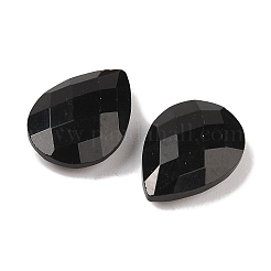 天然なオブシディアンカボション  ティアドロップ  多面カット  18x13x6mm&nbsp;G-C146-05K