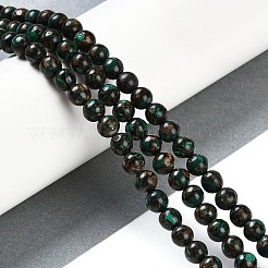 Assembled Natural Malachite & Bronzite Beads Strands&nbsp;G-A230-D02-02
