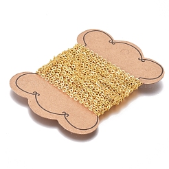 Brass Flat Oval Cable Chains&nbsp;X-CHC025Y-01-G