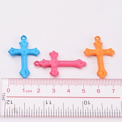 装飾DIYの工芸品を作るジュエリーのための混合色のクロスアクリルパーツ  36x22x3mm  穴：2mm&nbsp;X-SACR-515-M