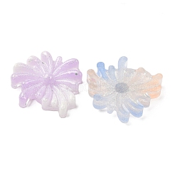 ルミナスオペーク樹脂カボション  花火  グリッターパウダー付き  暗闇で光る  ミックスカラー  34x35x7mm&nbsp;CRES-L045-13