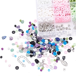Mixed Stone & Glass Seed & Polymer Clay Beads DIY Jewelry Set Making Kit&nbsp;DIY-YW0004-73